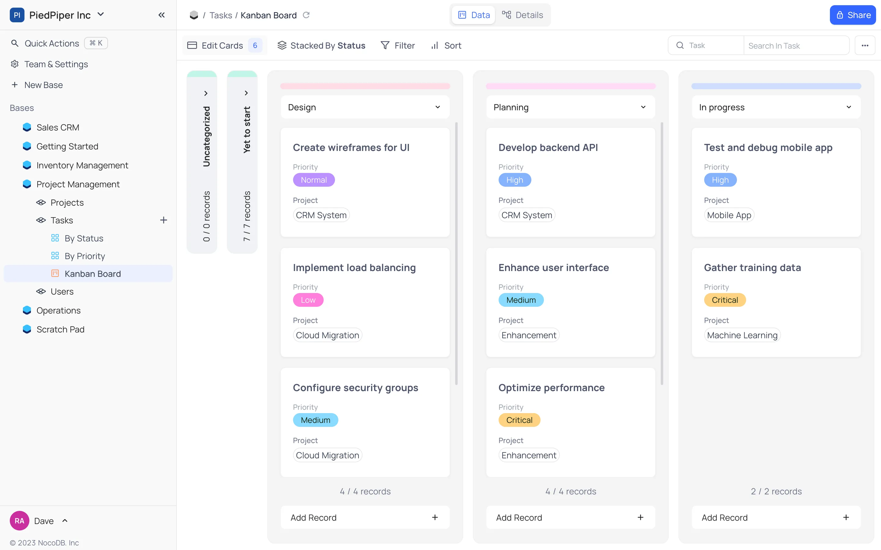 Project-management-nocodb project